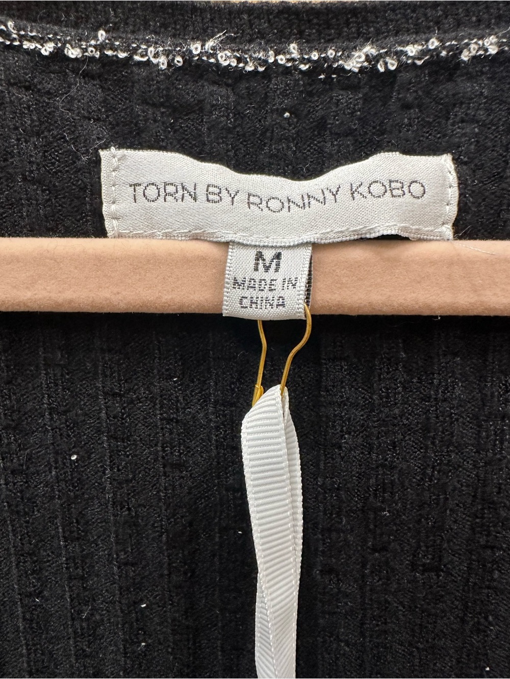 Torn By Ronny Kobo Lyra Black & White Knit Tank Dress - Picture 4 of 7